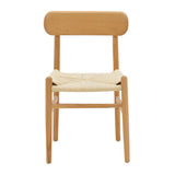 Scaun Thomas lemn Natural de fag-frânghie, Natural, 44x36x79 cm