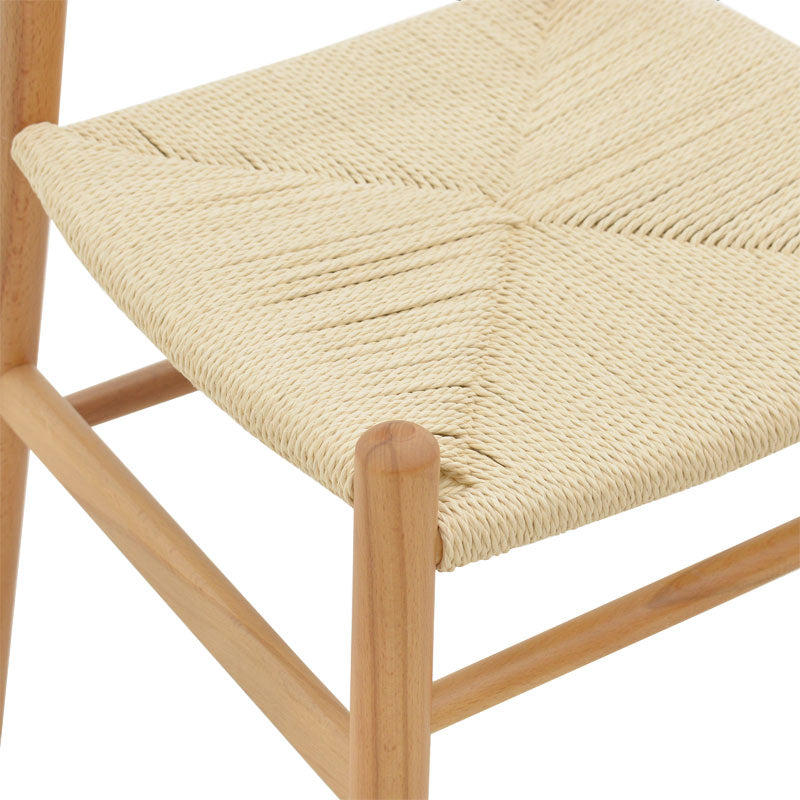 Scaun Thomas lemn Natural de fag-frânghie, Natural, 44x36x79 cm