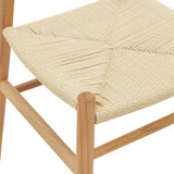 Scaun Thomas lemn Natural de fag-frânghie, Natural, 44x36x79 cm