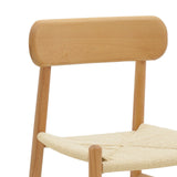 Scaun Thomas lemn Natural de fag-frânghie, Natural, 44x36x79 cm