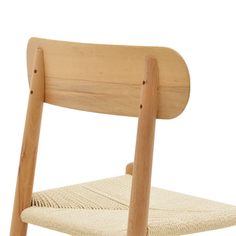 Scaun Thomas lemn Natural de fag-frânghie, Natural, 44x36x79 cm
