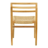 Scaun Tuga, lemn teak, împletitură PE, Natur, 50x58x86 cm