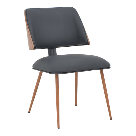 Scaun Ubane, negru pu-nuc, 53x62x85 cm