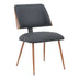 Scaun Ubane, negru pu-nuc, 53x62x85 cm