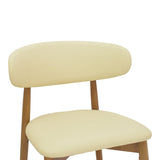 Scaun Ubene, de nuc si, bej, 46x58x79 cm