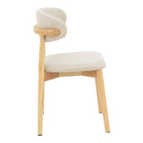 Scaun Ubene, Natural si bej, 46x58x79 cm