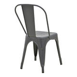 Scaun Utopia, metal, 44x44x85 cm - Antracit