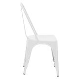 Scaun Utopia metal, 44x44x55 cm - Alb