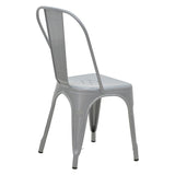 Scaun Utopia metal, 44x44x55 cm - Gri