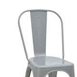 Scaun Utopia metal, 44x44x55 cm - Gri