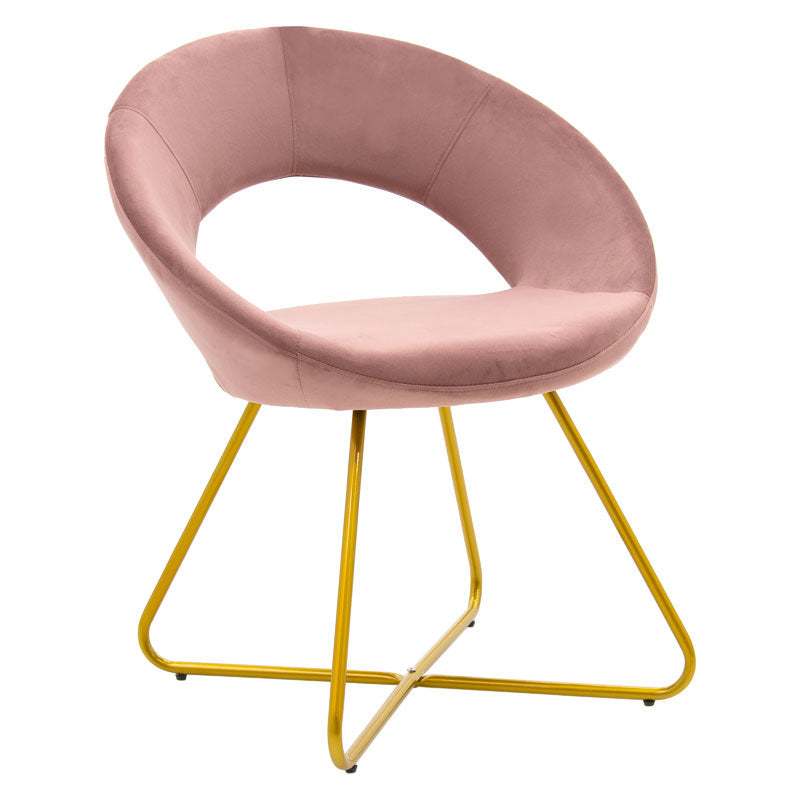 Scaun Valentina, catifea si metal, 65x60x82 cm - Scaun Valentina, catifea si metal, 65x60x82 cm