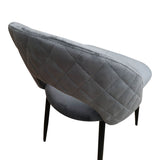 Scaun Lovingo, catifea si metal, 50x47x85 cm - Antracit