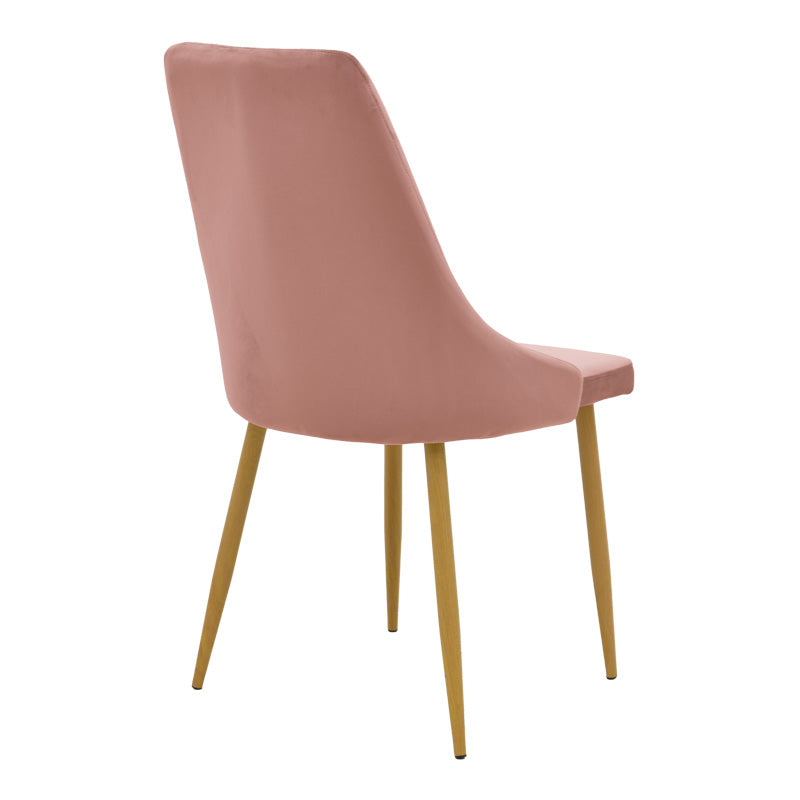 Scaun velur Azori, metal/Velur, Roz, 49x55x85 cm, imagine suplimentara
