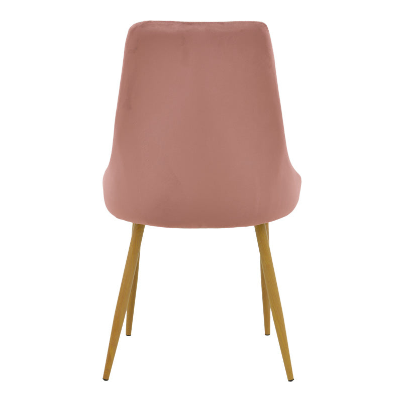 Scaun velur Azori, metal/Velur, Roz, 49x55x85 cm, foto produs