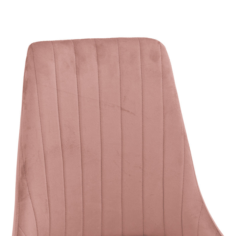 Scaun velur Azori, metal/Velur, Roz, 49x55x85 cm, foto produs 6
