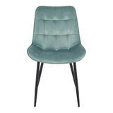 Scaun velvet Berne, Catifea, Verde, 53x62x84 cm