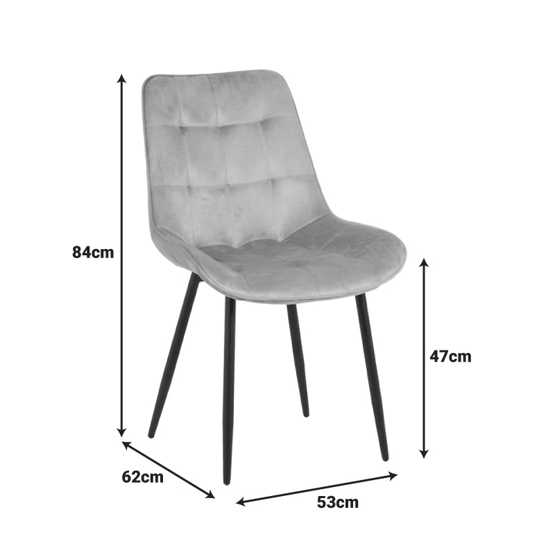Scaun velvet Berne, Catifea, Verde, 53x62x84 cm