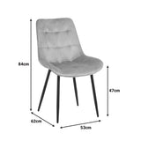 Scaun velvet Berne, Catifea, Verde, 53x62x84 cm