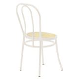 Scaun Vienna rattan metal, Alb - Bej, 100x200 cm - Alb