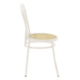 Scaun Vienna rattan metal, Alb - Bej, 100x200 cm - Alb