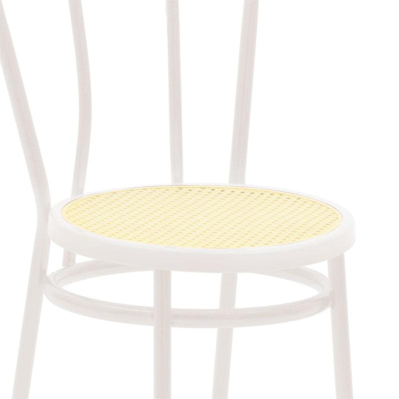 Scaun Vienna rattan metal, Alb - Bej, 100x200 cm - Alb