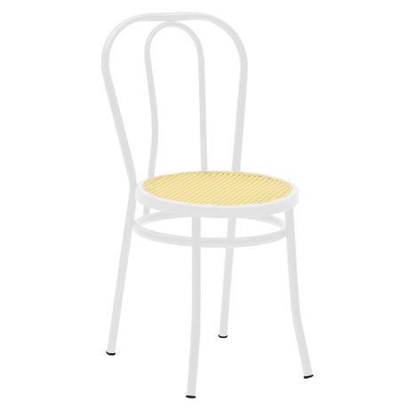 Scaun Vienna rattan metal, Alb - Bej, 100x200 cm