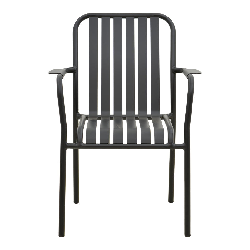 Scaun de exterior Vista stivuibil, aluminiu, Diverse culori, 62x60x84 cm - Negru