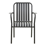 Scaun de exterior Vista stivuibil, aluminiu, Diverse culori, 62x60x84 cm - Negru