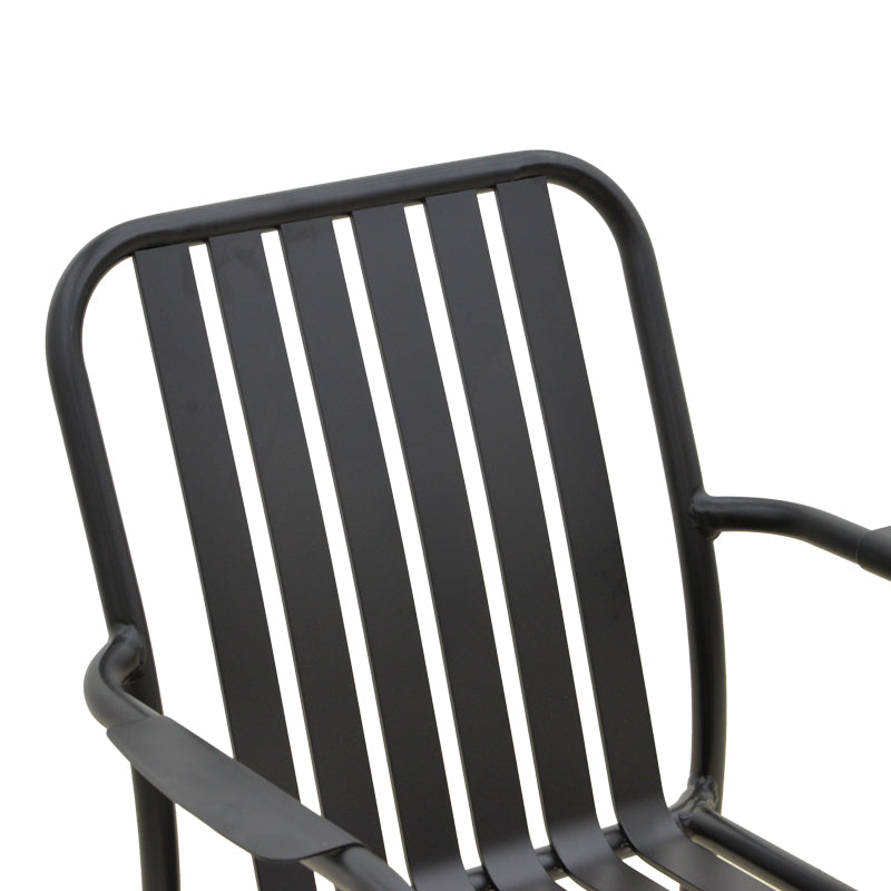 Scaun de exterior Vista stivuibil, aluminiu, Diverse culori, 62x60x84 cm - Negru