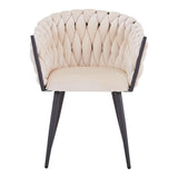 Scaun Vivian catifea, Diverse culori, 61x55x80 cm - Bej