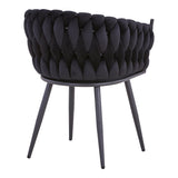 Scaun Vivian catifea, Diverse culori, 61x55x80 cm - Negru