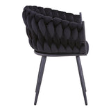 Scaun Vivian catifea, Diverse culori, 61x55x80 cm - Negru