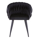 Scaun Vivian catifea, Diverse culori, 61x55x80 cm - Negru