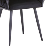 Scaun Vivian catifea, Diverse culori, 61x55x80 cm - Negru