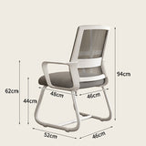 Scaun vizitator Palma, mesh, 46x52x94 cm - Negru