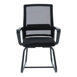 Scaun vizitator Palma, mesh, 46x52x94 cm - Negru