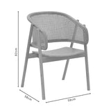 Scaun Wenzy din lemn masiv Natural toon, 58x58x82 cm