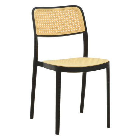 Scaun Westley, Alb - Negru, 55x47x81 cm