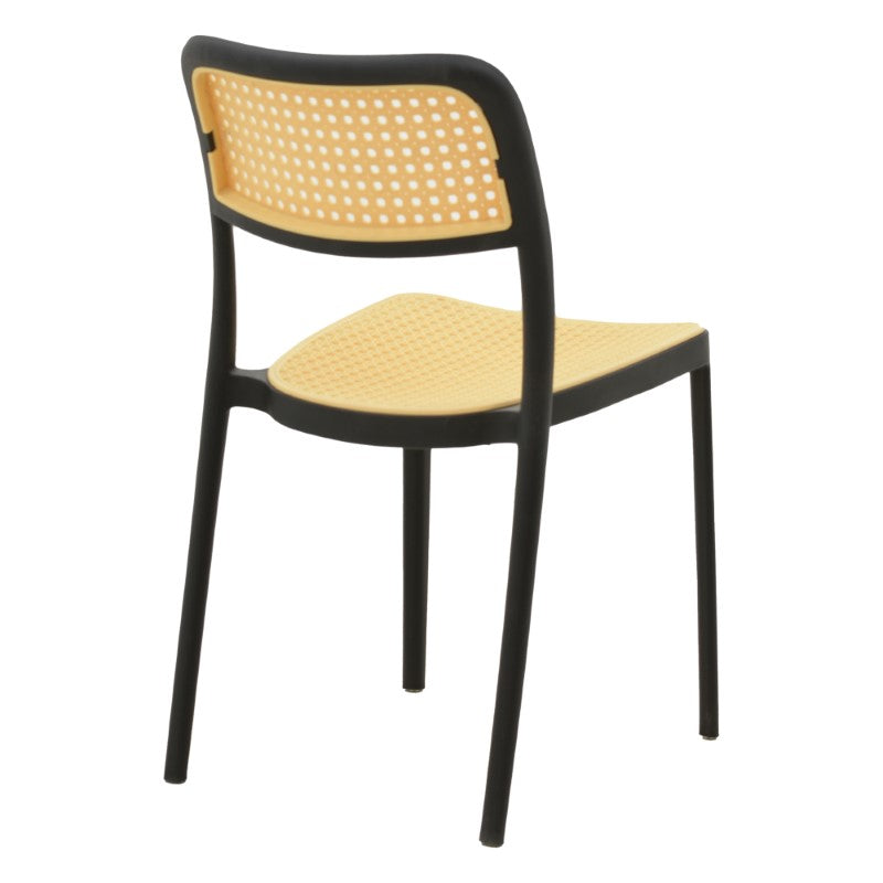 Scaun Westley, Alb - Negru, 55x47x81 cm - Negru
