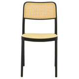 Scaun Westley, Alb - Negru, 55x47x81 cm - Negru