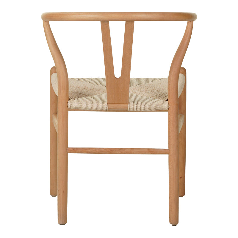 Scaun Wishbone rubberwood-rope, Natural, 60x51x80 cm