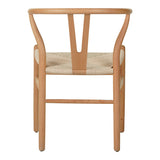Scaun Wishbone rubberwood-rope, Natural, 60x51x80 cm