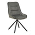 Scaun Wori Gri inchis catifea-metal picior, negru, 48x56x82 cm