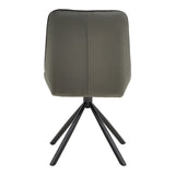 Scaun Wori Gri inchis catifea-metal picior, negru, 48x56x82 cm