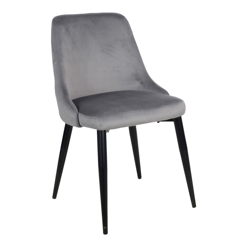 Scaun Zedna, Catifea, galbena, 51x58x84 cm - Gri