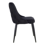 Scaun Zedna, Catifea Neagra, Negre, 51x58x84 cm