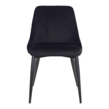 Scaun Zedna, Catifea Neagra, Negre, 51x58x84 cm