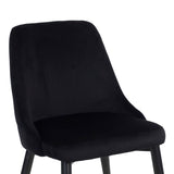 Scaun Zedna, Catifea Neagra, Negre, 51x58x84 cm