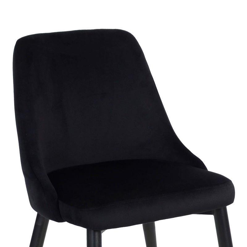 Scaun Zedna, Catifea Neagra, Negre, 51x58x84 cm, foto produs