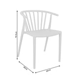 Scaun Zelma, Alb, 55x53x73 cm